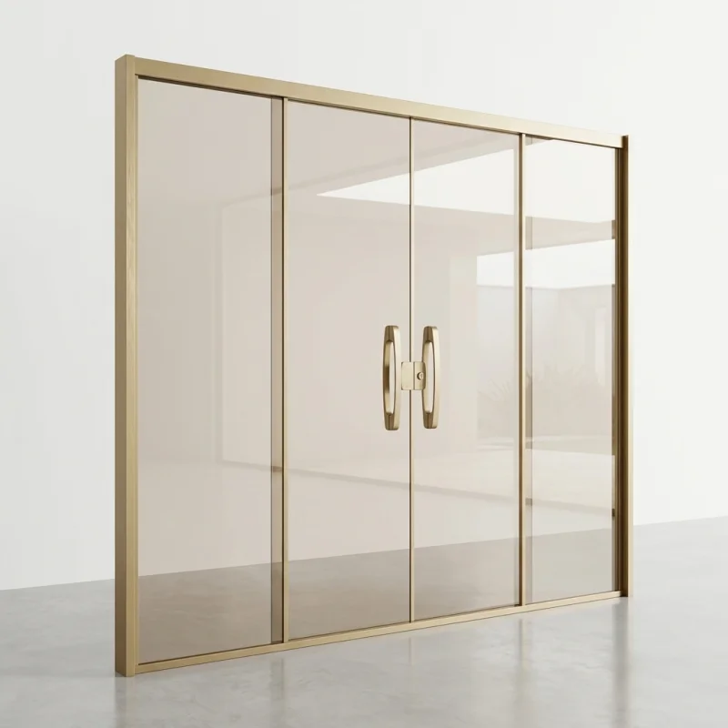 porta de vidro comercial